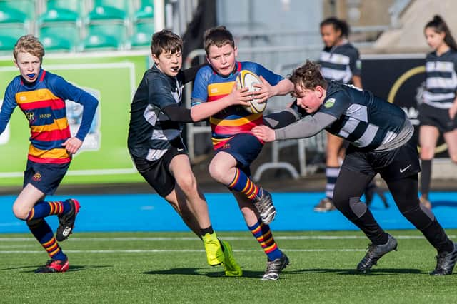 Lenzie Academy in action at the 2020 SPEN Warriors Championships (Pic: Craig Watson)