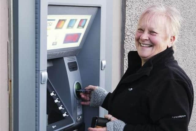 The free ATM is located outside Coalburn Miners Welfare Sports and Social Club.