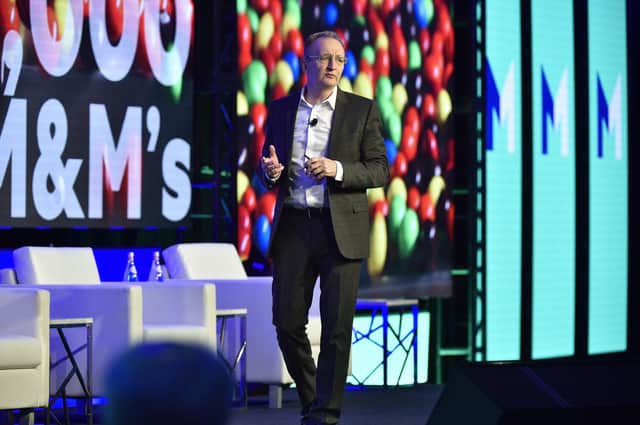 Mars CEO Grant F Reid outlining his vision for the firm at a leadership summit