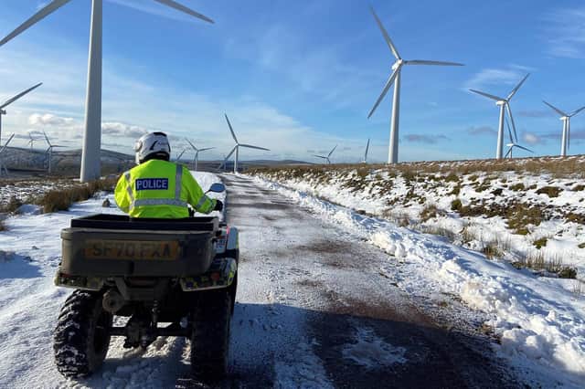 Quad bikes are an excellent tool to police the rural areas of Lanarkshire