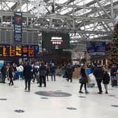 Rail passengers at Glasgow Central Station - Scotland's busiest - face disruption this morning. Picture: The Scotsman