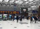 Rail passengers at Glasgow Central Station - Scotland's busiest - face disruption this morning. Picture: The Scotsman