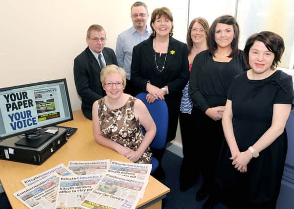 Pic Lisa McPhillips 12/04/2013
Cumbernauld New Staff
Pic for the Relaunch of the paper