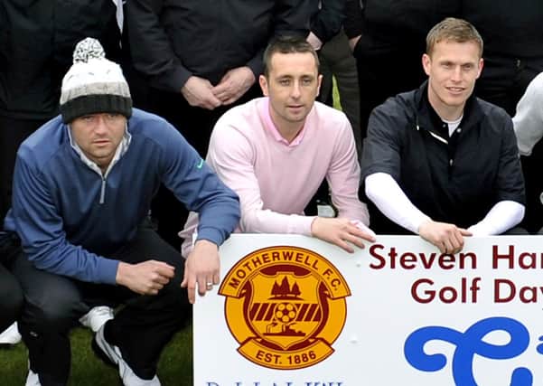 Michael Higdon (far left) SPL Player of the Year...morning after the night before....at the Stevie Hammell (far right) testimonial golf day 
Carluke Golf Club
6/5/13