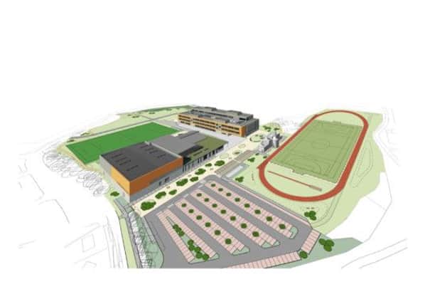 The plan for the new school and sports centre.