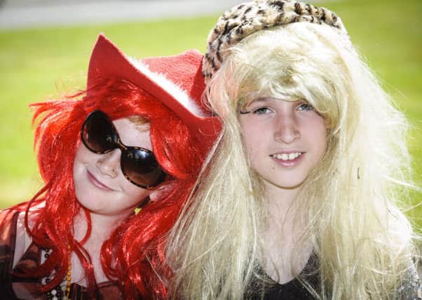 Hair, hair...to these young competitors in the fancy dress at Symington Tinto Village Day 2013 (Pic by Andrew Wilson)