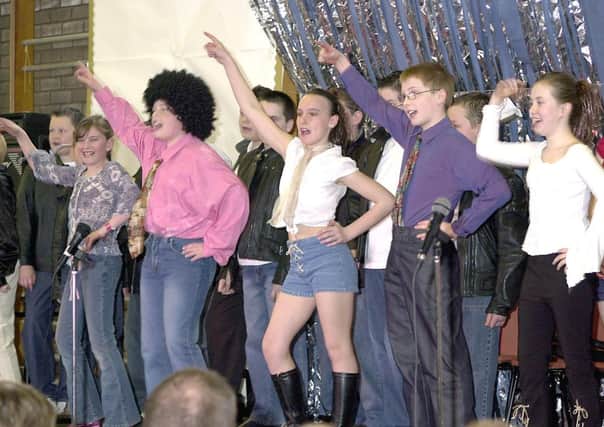 JUBILEE CONCERT: Youngsters of Baird Memorial Primary School in Condorrat are pictured during their Jubilee Concert in April 2003