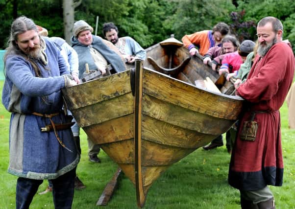 All aboard...one of the main attractions of the Wiston Spectacular were the vicious Vikings, who were a long way from home! (Pic Lindsay Addison)