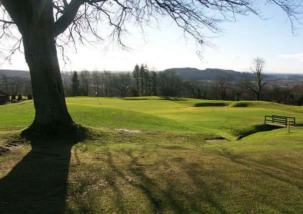 The 18th hole at Kilsyth Lennox Golf Club.