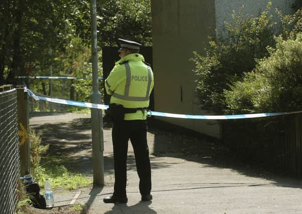 CORDONED OFF: Police were highly visible around the area.