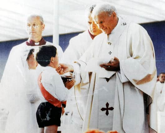 First communion from Pope John Paul for Graham Paterson