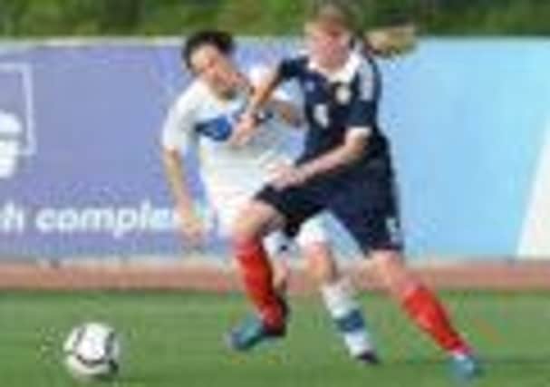 Leanne Ross in action for Scotland.