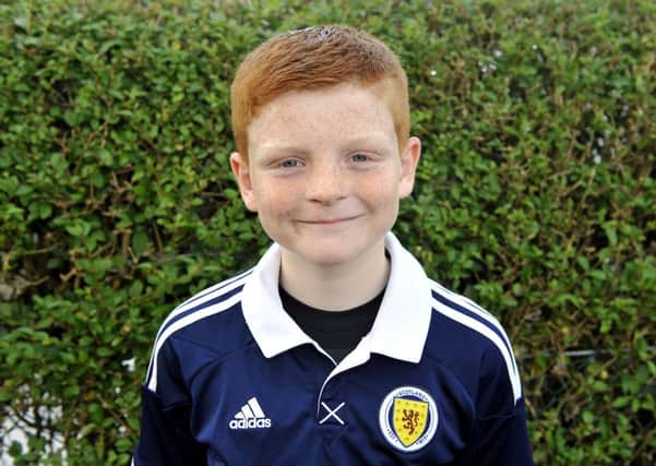James Lammie was one of the mascots at the Scotland v Croatia match