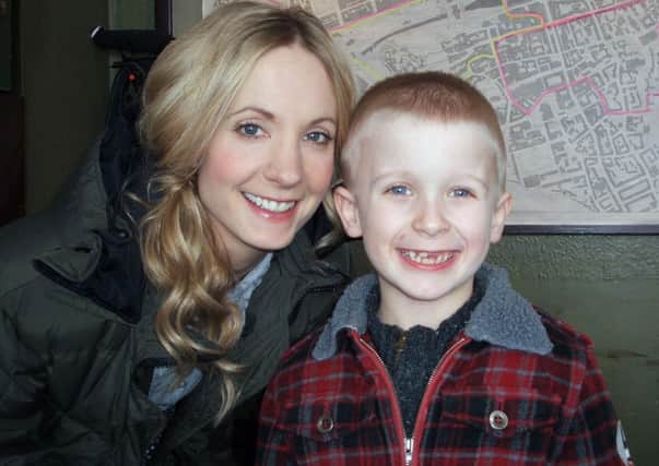 SCREEN MUM: Luke enjoyed working with one of the most recognisable young faces on television, Joanne Froggatt.