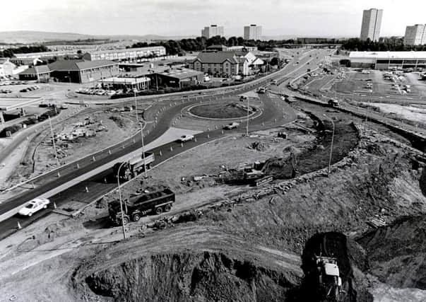 ALL CHANGE: The changing face of Cumbernauld as work progresses on the town centre east roundabout and the new Asda store