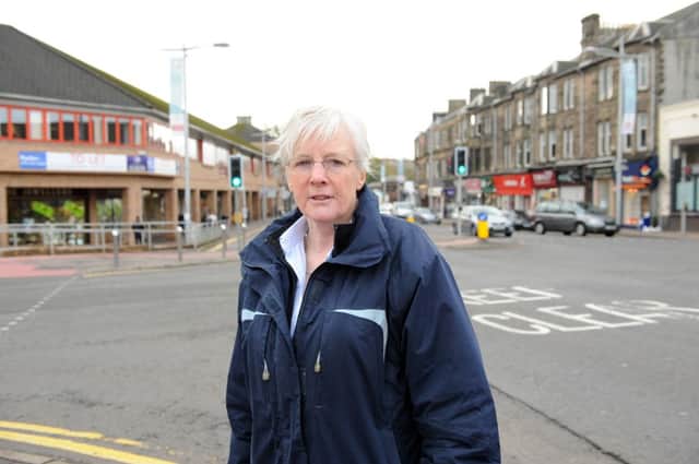Councillor Anne McNair in Bishopbriggs town centre