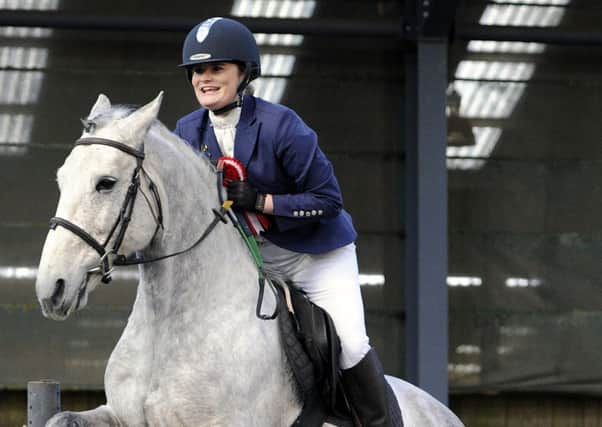 Cathy Comerford and her mount in full flight at last week's prestigious competition.