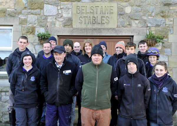 Record breakers...Keith Dalgliesh and his team at Belstane Stables in Carluke (Pic Lindsay Addison)