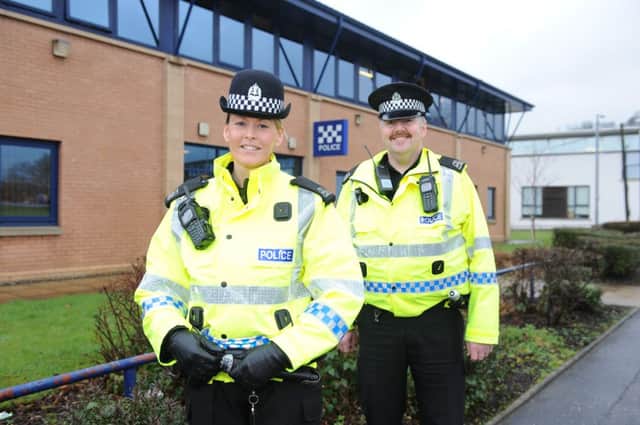 ON PATROL: Constables Siobhan McCandlish and Bruce Kirkman are helping with the festive campaign.