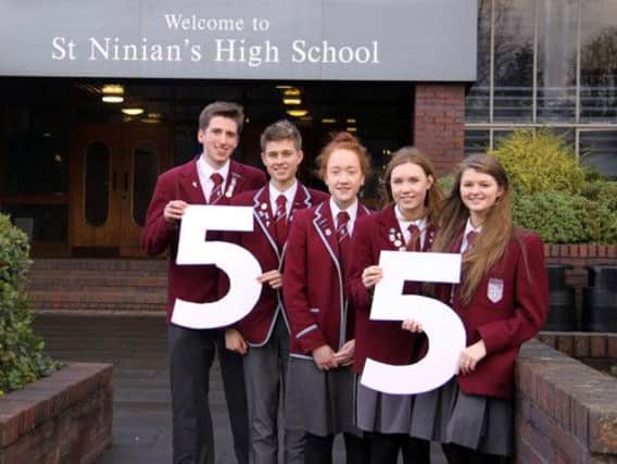 These St Ninians pupils helped the school top the table.