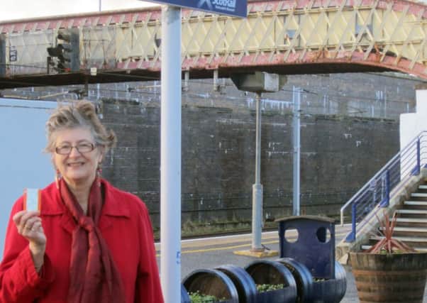 Victory...for Claudia Beamish, pictured at Carstairs Station