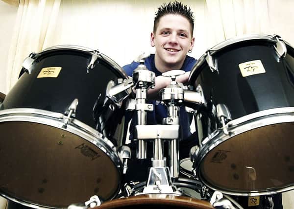 Ten years ago...drummer Callum Russell
