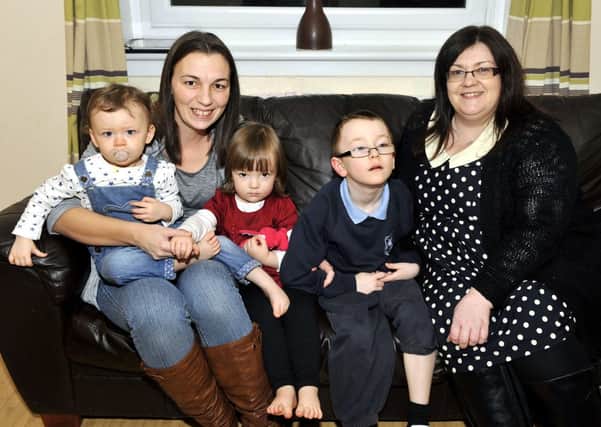 Family support...for Louise Ireland and her children from Heather McNaughton.
