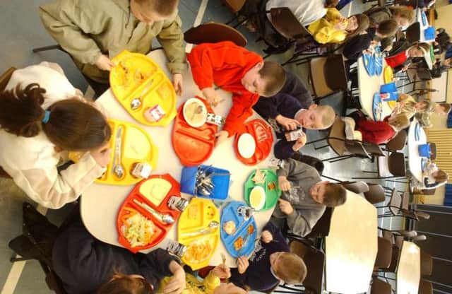 RAPLOCH PRIMARY SCHOOL, STIRLING.
CHILDREN TUCK INTO HEALTHY FOOD DURING THEIR LUNCH BREAK.
THE SCHOOL OFFERS A SALAD BAR AND FRUIT FOR THE CHILDREN ASWELL AS HEALTHY MEALS.
PIC PHIL WILKINSON / SCOTLAND ON SUNDAY
TSPL STAFF.