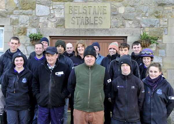 All smiles...Keith Dalgleish and his Belstane Stables team