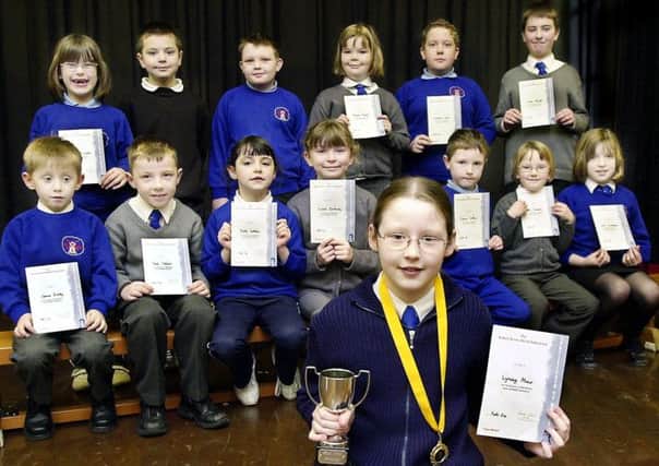 Burns experts...High Mill Primary School Burns Poetry certificate winners