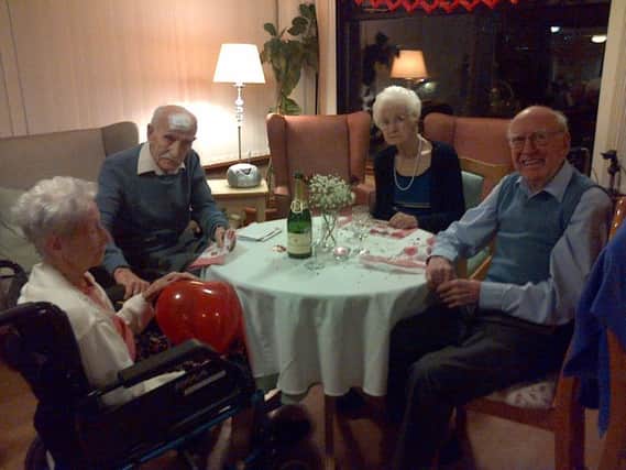 From left to right: Sadie and John McLean and Rachel and Robert Drew enjoy the evening.