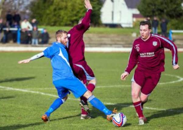 Action from United's game against Bo'ness on Saturday.