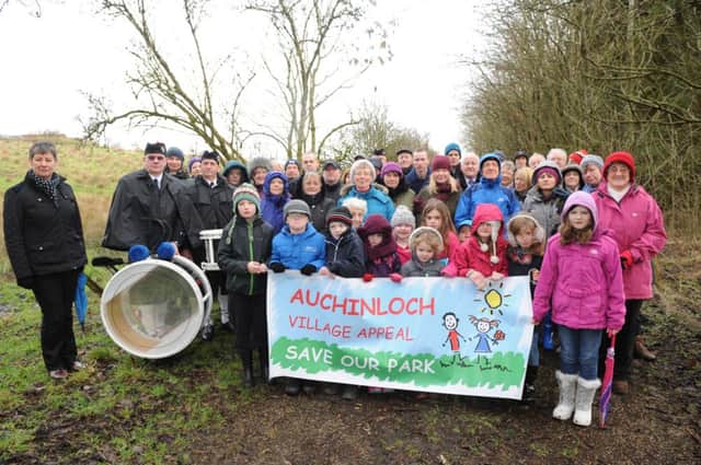 Residents, led by Auchinloch Community Council, protested earlier this month  at the site. They are urging all villagers to sign a protest petition.