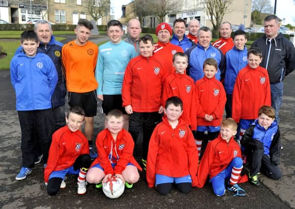 In the running...Children from Clydesdale youth football teams (pic Lindsay Addison)