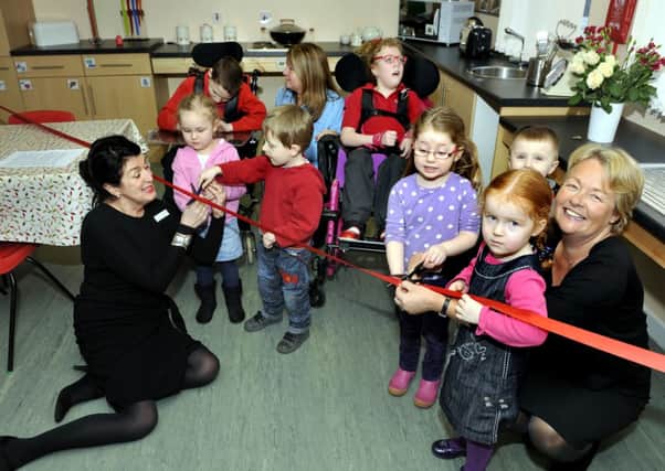 Scissor sisters...at the opening of the newly-fitted kitchen at Stanmore House School in Lanark (Pic Lindsay Addison)