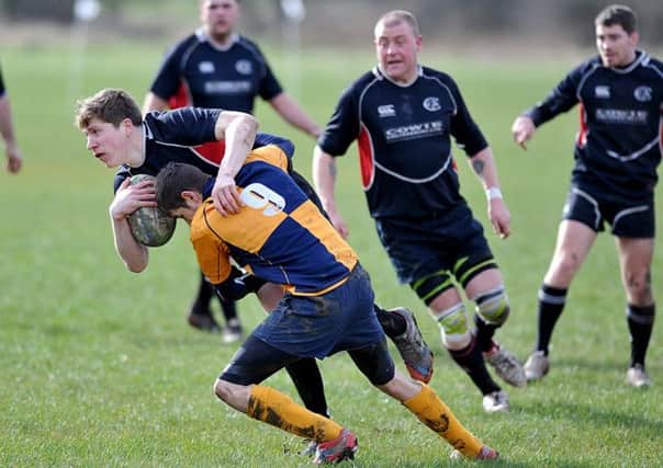 Action from Saturday's game between Cumbernauld 1st XV and Strathaven.