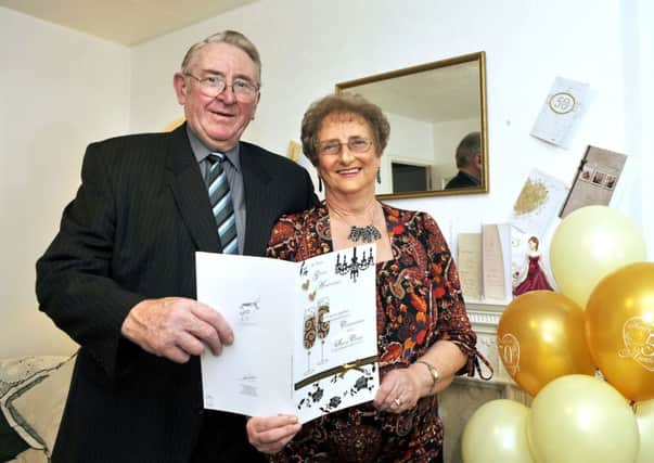 Happy days...Iain and Eleanor celebrate their Golden Wedding in 2011. (Picture by Lindsay Addison)