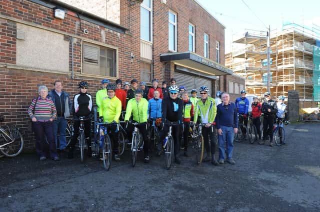 The Glasow Ivy's cycling club Charity Audax/Reliability Trial  in support of Strathkelvin Talking Newspaper. 23.3.14 Leaving from Kirkintilloch Miners. Photograph by Jamie Forbes