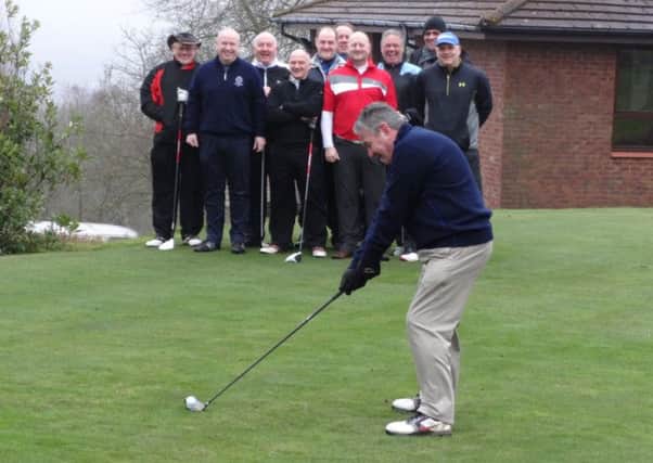 NEW SEASON: Club captain Frank Brein tees off for the start of the new season.