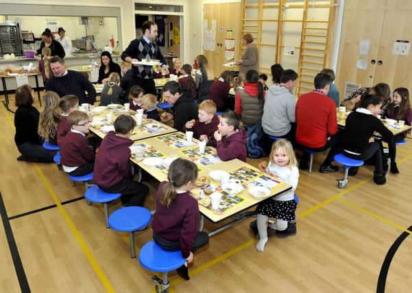 Fair turn out...of pupils, parents and staff for the Fairtrade Breakfast held at Coulter Primary School (Pic Lindsay Addison)