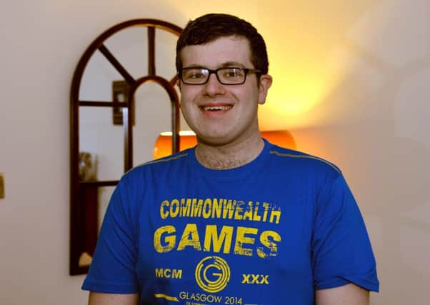 Ready for the Games...Stuart Barbour (25), of Carluke, who has been chosen as one of the Queen's Baton carriers for 2014 Commonwealth Games (Pic Rodger Price)