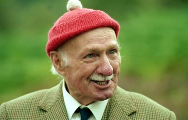 The Scottish rambler and writer Tom Weir - wearing his trademark bobble hat - at Queen Elizabeth Park, Aberfoyle. Picture taken in September 1993.