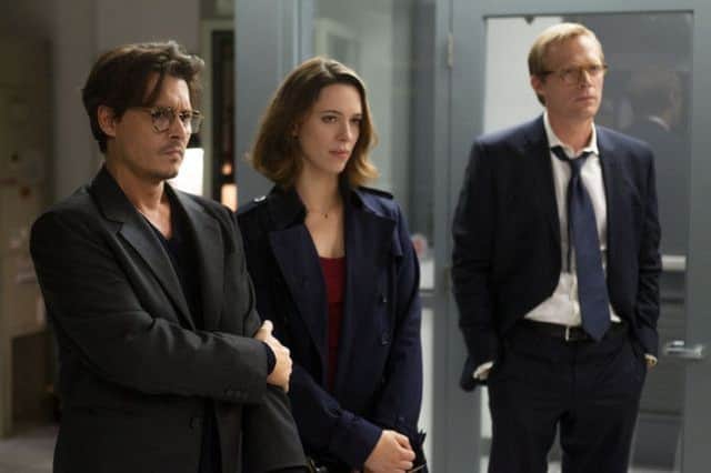 Undated Film Still Handout from Transcendence. Pictured: REBECCA HALL as Evelyn Caster, JOHNNY DEPP as Will Caster and PAUL BETTANY as Max Waters. See PA Feature FILM Film Reviews. Picture credit should read: PA Photo/Entertainment Film. WARNING: This picture must only be used to accompany PA Feature FILM Film Reviews.