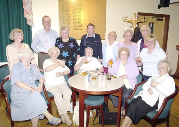 CLUB DINNER: Members of Kilsyth Blind and Disabled Club at their dinner in Kilsyth Lennox Golf Club in 2004. Picture byAlan Murray (ref. c6413)