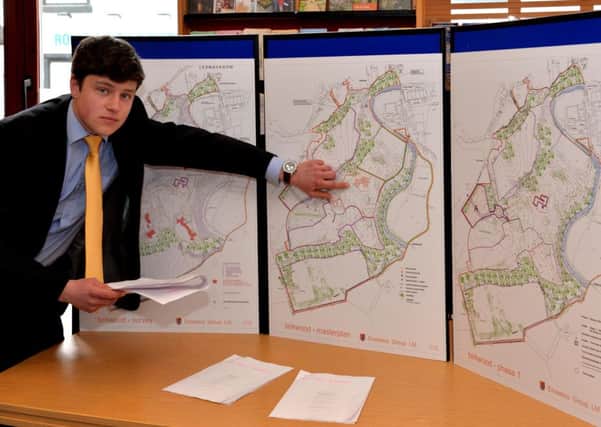 Future for Birkwood...Daniel Lloyd with plans at Lesmahagow Resource Centre