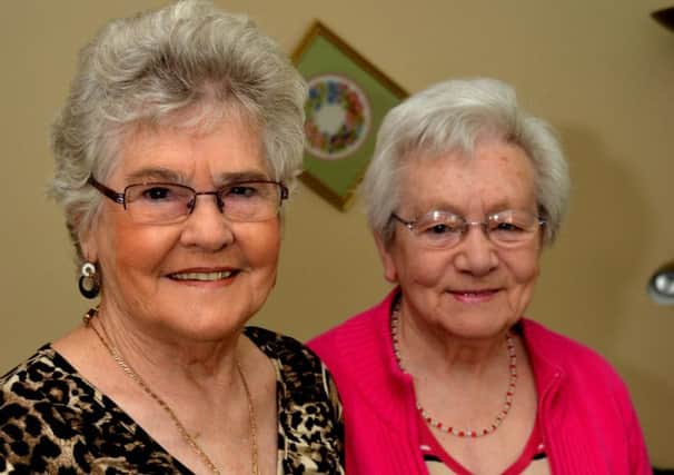 Lifetime friends...Nancy (left) stayed with Jenny in Carluke (Pic by Rodger Price)