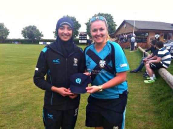 Abtaha receives her first cap for the national squad.