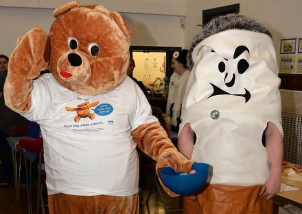 Saying no...to second hand smoke at Healthy Valleys Spring Fayre in Rigside Community Hall (Pic Rodger Price)
