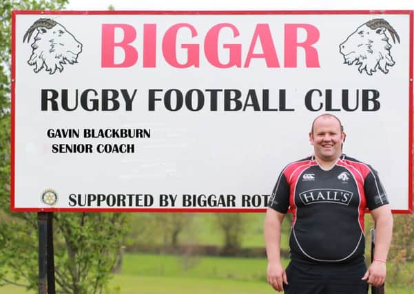 New coach...Gavin Blackburn at Biggar Rugby Club.