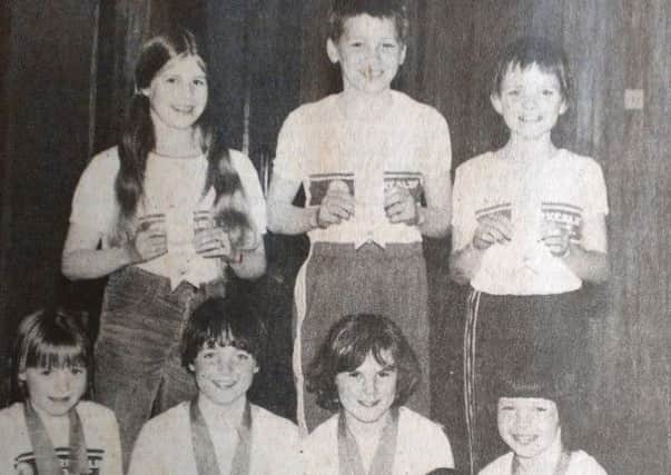 SWIMMING STARTLETS: Readers will have fun recognising these promising youth athletes from Kilsyths own swimming club. The picture dates back to 1981.